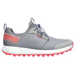 Skechers Womens GO GOLF Max Sport Golf Shoes Gray/Coral - ON SALE