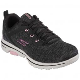 Skechers Womens GO GOLF Walk 5 Golf Shoes - Black/Pink
