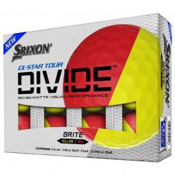 Srixon Q-STAR Tour Divide Golf Balls - Yellow/Red