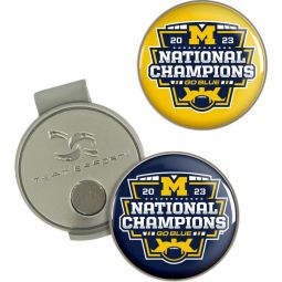 Team Effort Michigan Wolverines College Football Playoff 2023 National Champions Hat Clip and Ball Marker Set