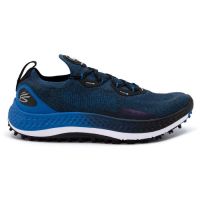 Under Armour UA Charged Curry Spikeless Golf Shoes - Black/Cruise Blue/White