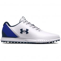 Under Armour UA Charged Medal Spikeless Golf Shoes - White/Academy