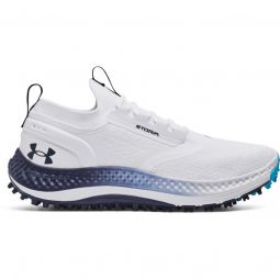 Under Armour UA Charged Phantom Spikeless Golf Shoes - White/Midnight Navy