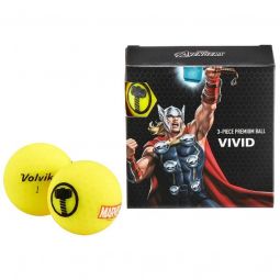 Volvik Vivid Marvel Square Pack Golf Balls - Thor