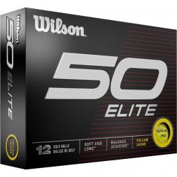 Wilson 50 Elite Golf Balls - Yellow