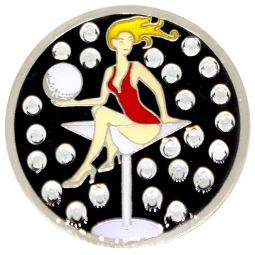 Navika Womens Ball Marker Adorned with Crystals from Swarovski
