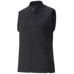 PUMA Womens CLOUDSPUN Heather Full-Zip Golf Vest