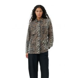 Leopard Cotton Canvas Jacket