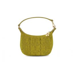 Olive Butterfly Mini Flat Satin Pouch