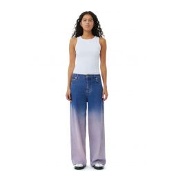 Purple Bleach Future Denim Wide Jeans