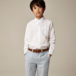 Kids button-down linen-blend shirt