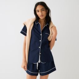 End-on-end cotton pajama short set