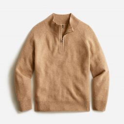 Kids cashmere half-zip sweater