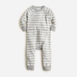 Limited-edition baby cashmere one-piece in stripe
