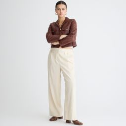 Collection side-tab trouser in Italian linen blend