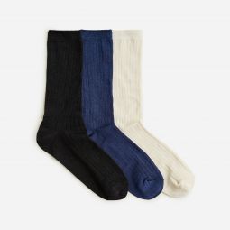 Ribbed trouser socks three-pack