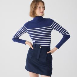 Perfect-fit turtleneck in stripe