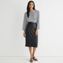 No. 3 Pencil skirt in faux leather