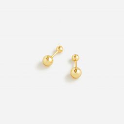 Dainty gold-plated orbit earrings