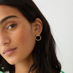 Dainty circular drop earrings
