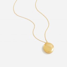 Dainty gold-plated oval locket necklace