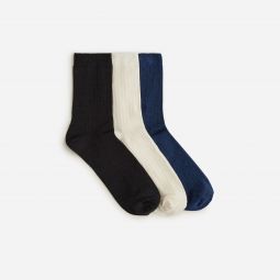 Ribbed bootie socks three-pack