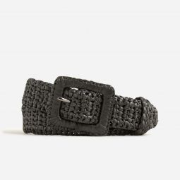 Woven square buckle belt