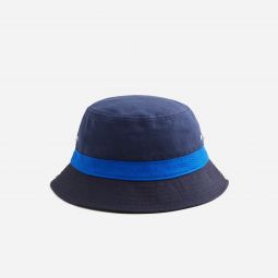 Bucket hat with snaps in denim twill