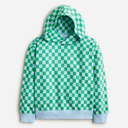 KID by crewcuts garment-dyed hoodie in checkerboard print