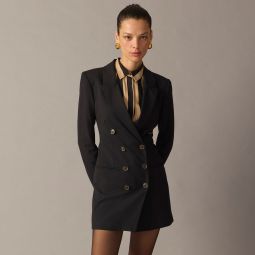Collection double-breasted blazer-dress in Italian stretch wool blend