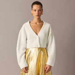 Collection cashmere cropped cardigan sweater