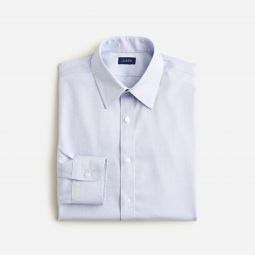 Bowery wrinkle-free dobby dress shirt with point collar