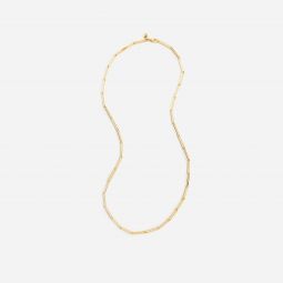 Dainty gold-plated paper-clip necklace