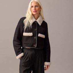 Collection limited-edition cropped shearling jacket
