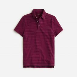 Sueded cotton polo shirt