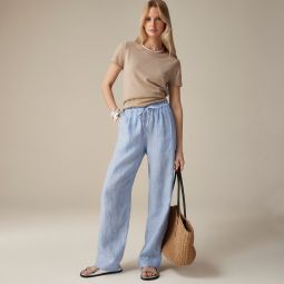 Soleil pant in striped linen