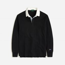 Rugby shirt with striped placket