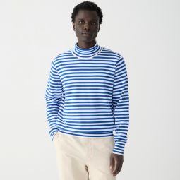 Cotton turtleneck sweater in stripe