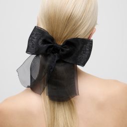 Sheer bow hair clip