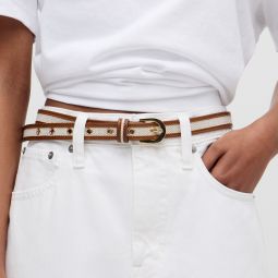 Slim classic belt in Italian leather