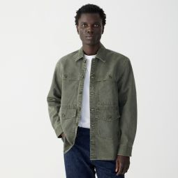 Pigment-dyed cotton canvas overshirt