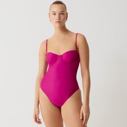 Balconette underwire one-piece swimsuit