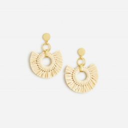 Raffia fan statement earrings