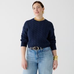 Cable-knit cropped sweater