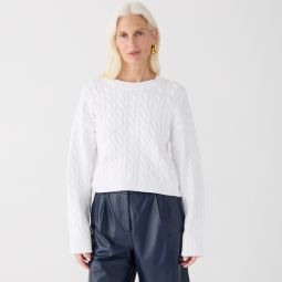 Cable-knit cropped sweater