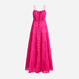Tiered cotton voile dress