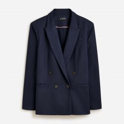 Relaxed double-breasted blazer in city twill
