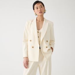 Relaxed double-breasted blazer in city twill