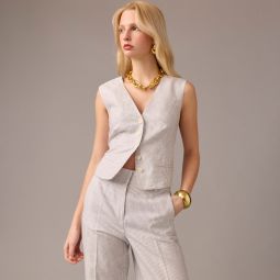 Collection suit vest in Italian linen blend with Lurexu0026reg; metallic threads