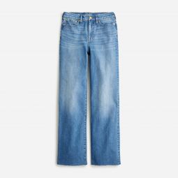 Full-length slim wide-leg jean in Lakeshore wash